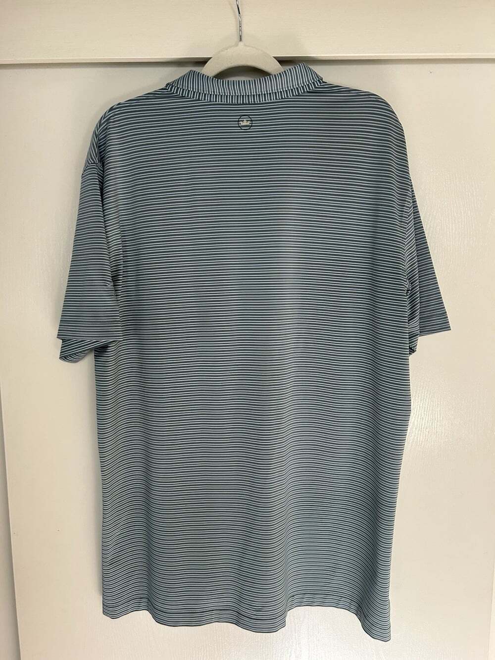 Peter Millar Men's Golf Polo Shirt Size XL Stripe Pattern Crown Crafted Stretch - Picture 3 of 3